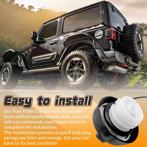 Fuel Filter Cap Fit for Jeep Wrangler JL 2018-2022 Gladiator Dodge Challenger 2020-2022, Gas Cap Fuel Filter Cover Replace 68484447AA 68484447AB in Saudi Arabia