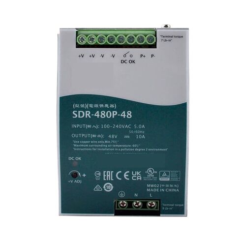 1 قطعة SDR-480P-48 48 فولت 10A إخراج واحد السكك الحديدية الصناعية DIN مع PFC تحويل التيار الكهربائي in Kuwait