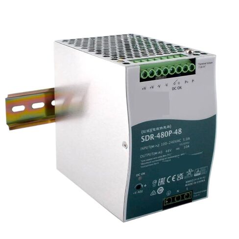 1 قطعة SDR-480P-48 48 فولت 10A إخراج واحد السكك الحديدية الصناعية DIN مع PFC تحويل التيار الكهربائي in Saudi Arabia