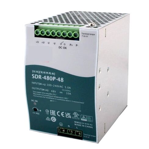 1 قطعة SDR-480P-48 48 فولت 10A إخراج واحد السكك الحديدية الصناعية DIN مع PFC تحويل التيار الكهربائي in Saudi Arabia