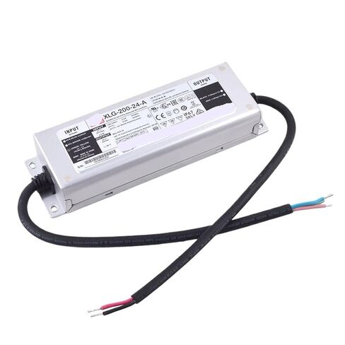 1 قطعة XLG-200-24-A 24 فولت 8.3A الجهد المستمر LED الإضاءة سائق Buit-in نشط PFC وظيفة AC-DC IP67 امدادات الطاقة in Kuwait