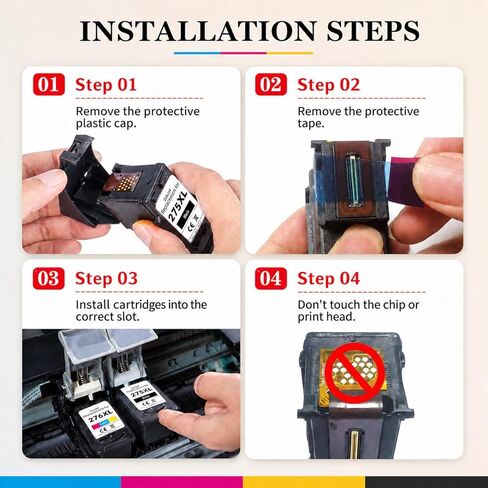275XL 276XL Ink Cartridges Combo Pack Compatible Replacement for Canon PG-275XL CL-276XL, for PIXMA TS3520 TS3522 TS3500 TS3700 TS3720 TS3722 TR4700 TR4720 TR4722 Printers (1 Black, 1 Color) in Saudi Arabia