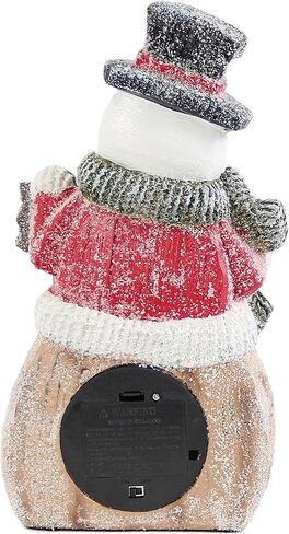 Smadeer Santa Claus Statue with LED Lights for Christmas Decorations, Winter Holiday Decor for Shelf Bookshelf Fireplace Mantle Indoor Home, Christmas New Year Xmas Figurine in Saudi Arabia