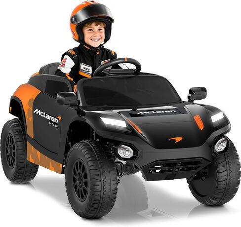 YunTopKids 24V Licensed McLaren Electric Car for Kids to Drive,Big Kids Ride on Car with Remote Control Aged 3-6,400W Battery Powered Motor,3 Speeds (3.8 MPH),Spring Suspension,Music,LED Lights in Saudi Arabia