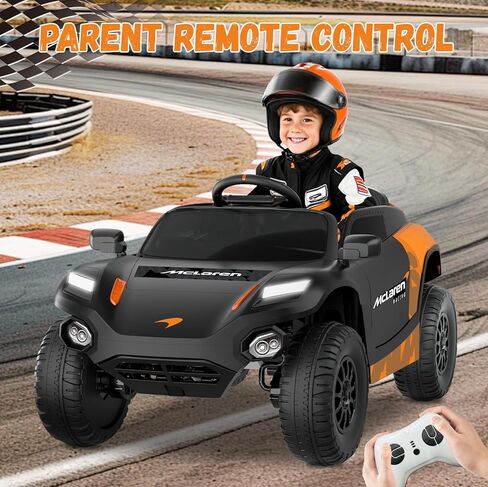 YunTopKids 24V Licensed McLaren Electric Car for Kids to Drive,Big Kids Ride on Car with Remote Control Aged 3-6,400W Battery Powered Motor,3 Speeds (3.8 MPH),Spring Suspension,Music,LED Lights in Saudi Arabia