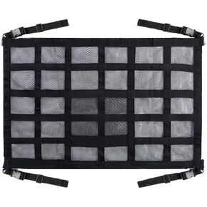 Car Ceiling Cargo Net, 35.4x25.6 Inch Large Overhead Storage Mesh Organizer with 1 Pockets, Double Layer Roof Bag for SUV Van, Camping Overlanding Gear, Adjustable Road Trip Essentials in Saudi Arabia
