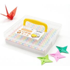 Japanese Origami Paper Storage Box - Made in Japan - Holds 400 Sheets of 6x6 Inch (15cm) Paper - Clear Plastic Craft Organizer with Easy Access Side Slots - Multi-Purpose Container in Saudi Arabia