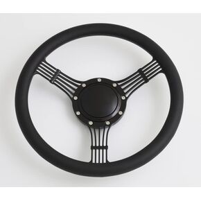 15.5'' 5-String Billet Banjo Full Wrap 9 Bolts Steering Wheel with 2'' Dish and Horn Button (Black) in Saudi Arabia