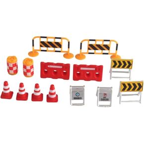 14 Pieces Mini Traffic Signs Model Road Signs Construction Toys Educational Playset Interactive Barrier Recognize Color Suitable for Parent Child in Saudi Arabia