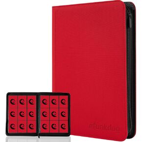 Trading Card Binder, 9 Pockets Card Album Folder, 360 Side Loading Pocket PU Cover with Zipper Binder for TCG, Sport Cards (Yellow) in Saudi Arabia