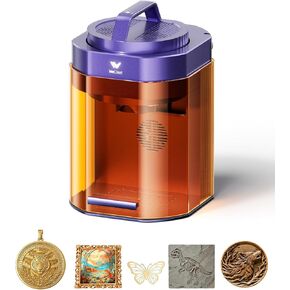 WeCreat Lumos Flex 15W Fiber & 15W Doide Dual Laser Engraver, Built-in 50MP Camera, 10000mm/s Ultra Fast, 3D Embossing, Metal Cutting, Color Marking on Metal, Portable Desktop Laser Engraving Machine in Kuwait