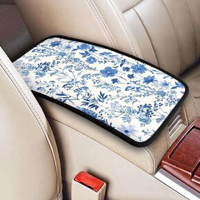 Floral Auto Center Console Cover – Soft Waterproof Car Armrest Box Pad, Universal Fit for Most Vehicles, SUVs, Trucks in Saudi Arabia