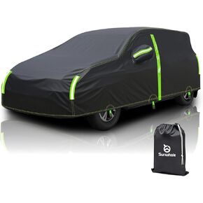 Hatchback Car Cover for Waterproof All Weather Outdoor Car Cover Sun Rain Protection with Zipper Door, Universal Fit Benz SLC, Citroën, Honda,Ford,Renault,Hatchback Up to 163 Inch in Saudi Arabia