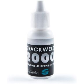 GlasWeld CrackWeld 2000 Windshield Repair UV Resin for Long Cracks – Professional Auto Glass Crack Repair UV Resin Glue Fluid, Windshield Chip Fix for Extreme Climates, Clear, 30 ml, Grey Tint in Saudi Arabia