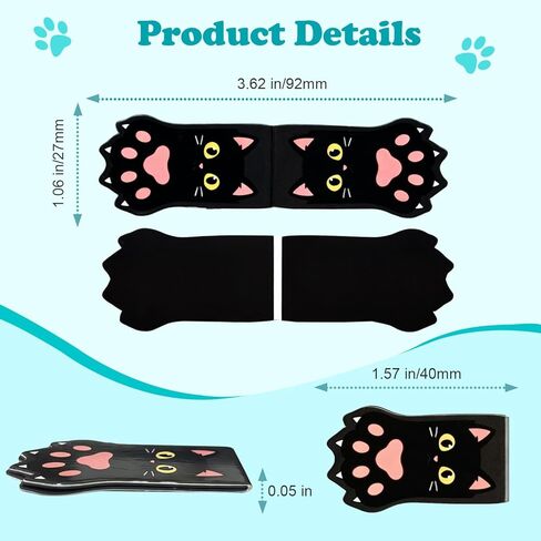 10PCS Kawaii Cat Paw Magnetic Bookmarks with, Adorable Cat Face Page Holders, Funny Reading Accessories for Teachers Book Lovers Office Gifts，Unique Gifts for Women(Mixed Colors) in Saudi Arabia