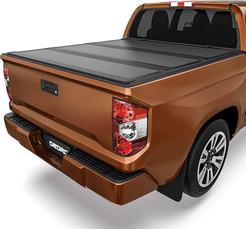 OEDRO Low-Profile Hard Tri-Fold Tonneau Cover Fit for Toyota Tundra 2022 2023 2024 2025 2026 (Excl. Trail) 5.5ft Bed with Deck Rail System, One-Handed Quick Release in Kuwait