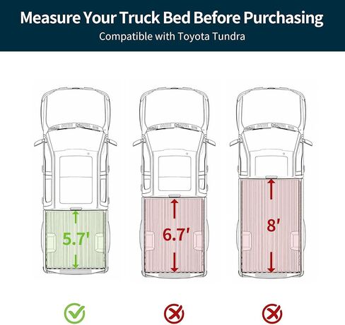 OEDRO Low-Profile Hard Tri-Fold Tonneau Cover Fit for Toyota Tundra 2022 2023 2024 2025 2026 (Excl. Trail) 5.5ft Bed with Deck Rail System, One-Handed Quick Release in Kuwait