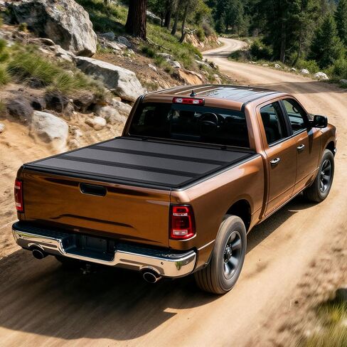 OEDRO Low-Profile Hard Tri-Fold Tonneau Cover Fit for Toyota Tundra 2022 2023 2024 2025 2026 (Excl. Trail) 5.5ft Bed with Deck Rail System, One-Handed Quick Release in Kuwait