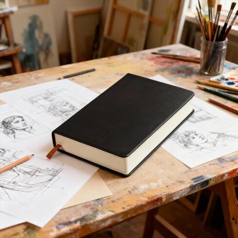 Ntwoiee Thick Sketchbook Notebook 660 Pages Blank Thick Smooth Notebook Soft Faux Leather Cover Journal 80GSM Paper Notepad Drawing Book Memo Writing Sketch Pad Diary Notebook, A5 ，5.7" x 8.5" in Kuwait