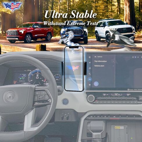 2026 Tundra Sequoia Vent Phone Mount for 2022-2026 Toyota Tundra 2023-2026 Sequoia Accessories|Aluminum Telescopic Air Vent Phone Holder|Thick Case Friendly Mount for iPhone 16/15 Pro Max, Galaxy S24 in Saudi Arabia