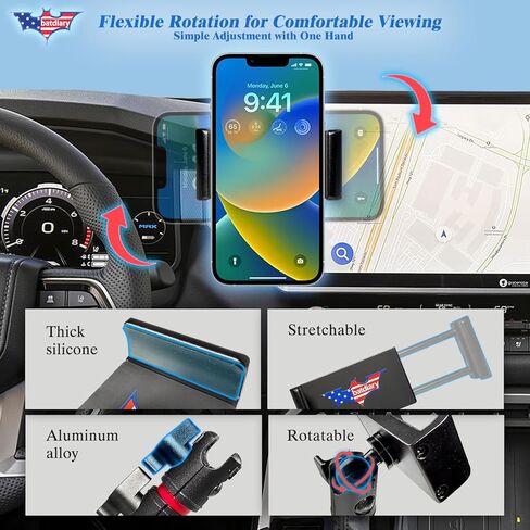 2026 Tundra Sequoia Vent Phone Mount for 2022-2026 Toyota Tundra 2023-2026 Sequoia Accessories|Aluminum Telescopic Air Vent Phone Holder|Thick Case Friendly Mount for iPhone 16/15 Pro Max, Galaxy S24 in Saudi Arabia