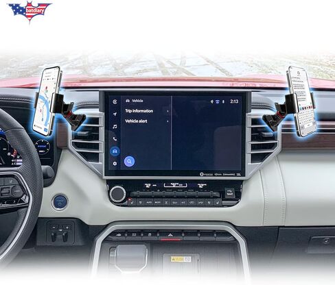 2026 Tundra Sequoia Vent Phone Mount for 2022-2026 Toyota Tundra 2023-2026 Sequoia Accessories|Aluminum Telescopic Air Vent Phone Holder|Thick Case Friendly Mount for iPhone 16/15 Pro Max, Galaxy S24 in Saudi Arabia