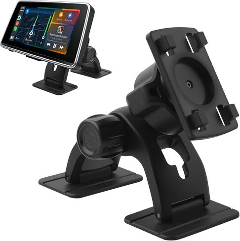 Carplay Mount,360°Rotatable Carplay Screen Mount with Strong Double Sided Adhesive Base,Versatile Dash Mounted Holders Fit for Car Audio Display and Backup Camera Monitor in Kuwait