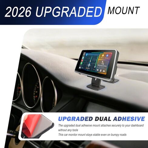 Carplay Mount,360°Rotatable Carplay Screen Mount with Strong Double Sided Adhesive Base,Versatile Dash Mounted Holders Fit for Car Audio Display and Backup Camera Monitor in Kuwait