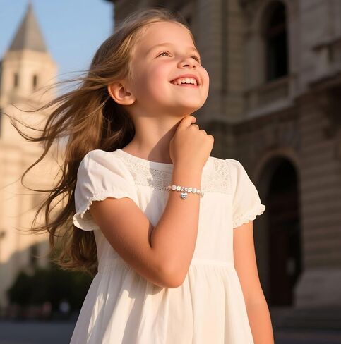 MEALGUET Charm Bracelet Gifts for Girls – Adjustable Daisy & Cat Eye Stone Heart Charm Bracelet with Inspirational Card – Birthday,Graduation Jewelry for Daughter, Granddaughter, Niece (Ages 3-15) in Saudi Arabia