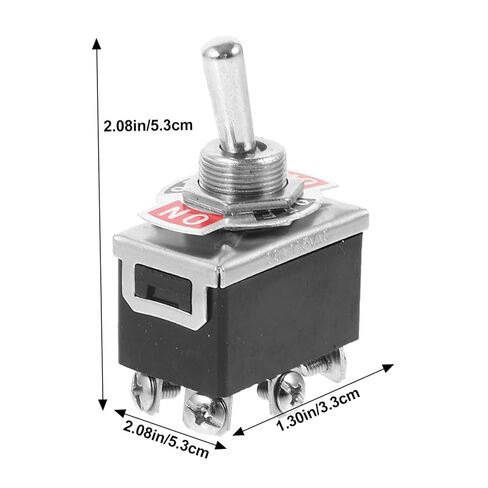ULTECHNOVO Heavy Duty Toggle Switch DPDT 3 Position ON-Off-ON with Red Aircraft Safety Cover Guard, 10A 250V / 15A 125V 6 Pin Metal Flick Switch for Automotive Racing Car Marine Boat RV, Ø12.2mm Hole in Kuwait