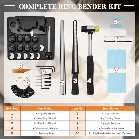 FLKQC Ring Bender Tool, Ring Maker Kit for Spoon Rings, Spoon Ring Bender Tool for Ring Jewelry Making, Spoon Ring Bender, Ring Bending Tool for Spoon Rings in Kuwait