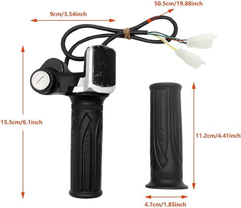 48V Ebike Full Twist Throttle, with LED Display with Key Lock for Ebike Motorcycle Scooter in Saudi Arabia