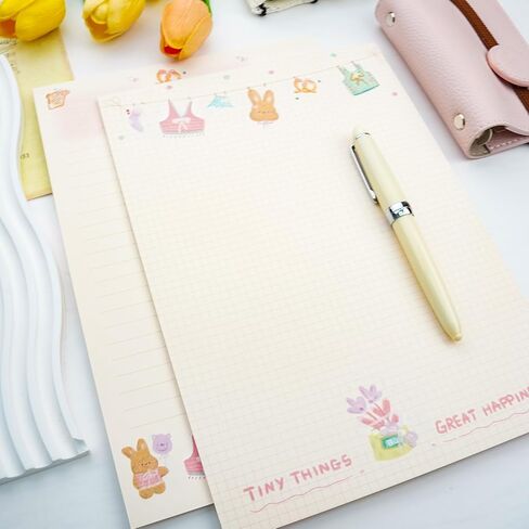 40/60 Sheets watercolor cute writing paper B5 size letter printer paper 120gsm decorative scrapbooking colored antique vintage flowers animal design Double-Sided stationery (Plant Notes) in Saudi Arabia