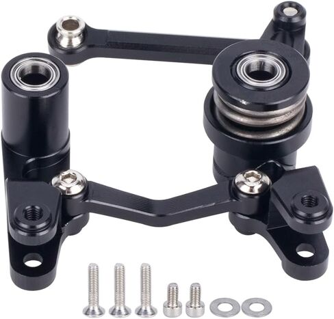 Precision CNC Machined Aluminum Steering Bellcrank and Drag Link Servo Saver Set for Traxxas BL-2S Slash 4x4 4WD Upgrade Parts(Black) in Saudi Arabia