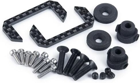 مكونات سيارة RC متوافقة مع محوري لـ SCX10 III AXI03006 AXI03007 1/10 RC أجزاء ترقية السيارة 2 قطعة مجموعة حماية مؤازرة من ألياف الكربون in Kuwait