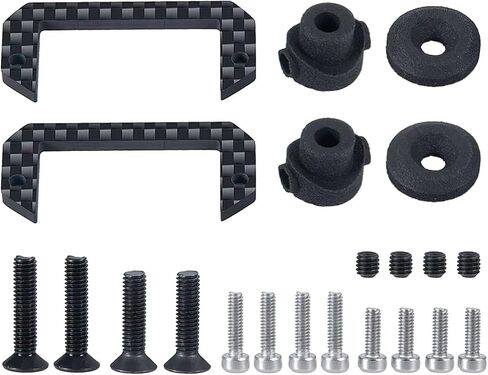 مكونات سيارة RC متوافقة مع محوري لـ SCX10 III AXI03006 AXI03007 1/10 RC أجزاء ترقية السيارة 2 قطعة مجموعة حماية مؤازرة من ألياف الكربون in Kuwait