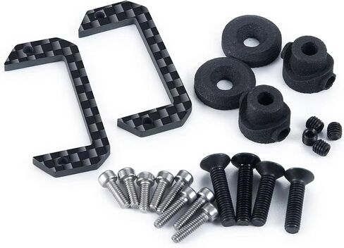 مكونات سيارة RC متوافقة مع محوري لـ SCX10 III AXI03006 AXI03007 1/10 RC أجزاء ترقية السيارة 2 قطعة مجموعة حماية مؤازرة من ألياف الكربون in Kuwait