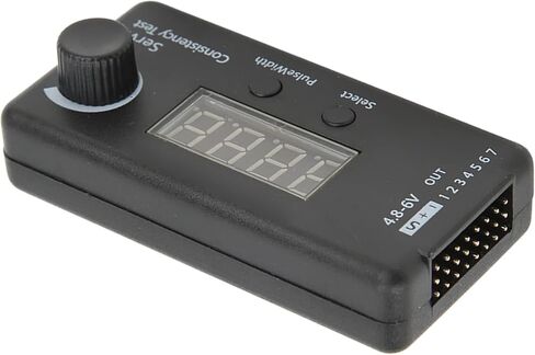 جهاز اختبار Drfeify RC المحمول 3 أوضاع جهاز اختبار مؤازر لمعدات توجيه طائرات الهليكوبتر RC، بلاستيك، أسود in Kuwait