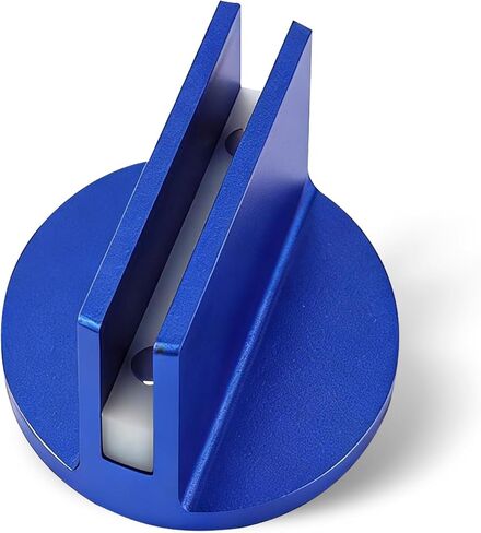 Universal Magnetic Jack Pad, 0.37" Aluminum Grooved Pinch Weld Adapter, Slotted Puck Pinch Weld Frame Rail Adapter, Magnetic Floor Jacks Pad Tool for Car Repair Accessory (Blue) in Kuwait