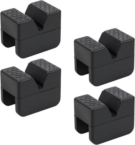 Jack Pad Adapter, Anti-Slip Jack Stand Lift Point Rubber Pads, Heavy Duty Slotted Frame Rail Pinch Weld Protector, Universal Jacks Pad Adapter Accessories for Floor Jack(4PCS) in Kuwait