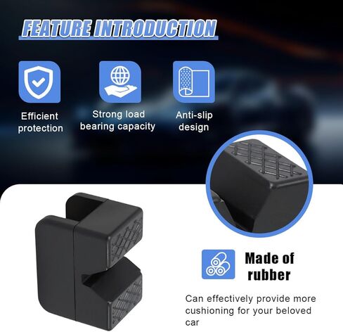 Jack Pad Adapter, Anti-Slip Jack Stand Lift Point Rubber Pads, Heavy Duty Slotted Frame Rail Pinch Weld Protector, Universal Jacks Pad Adapter Accessories for Floor Jack(4PCS) in Kuwait