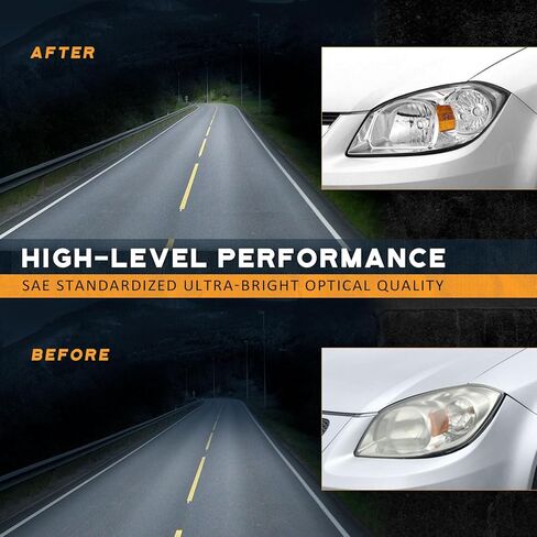 WEELMOTO Halogen Headlights for 2005-2010 Chevy Cobalt Headlight Replacement for 05 06 07 08 09 10 Chevy Cobalt Chrome Housing Amber Reflector Set in Kuwait
