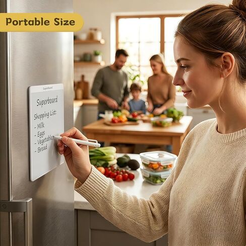 Uncle Board 8.5 Inch x6.5 Inch – Magnetic Small White Board,Dry Erase Board with Magnetic Pen, Smudge-Free Writing, Refrigerator Magnet for Office, Home, and Kitchen. in Saudi Arabia