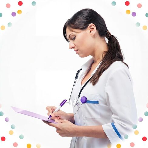 Lincia 6 Sets Nurse Erasable Notepad Badge Accessories with Retractable Pull Tab Whiteboard Marker Portable Dry Erase Whiteboard Nursing Badge Accessories for Nurses Doctors Medical Teachers Gifts in Kuwait