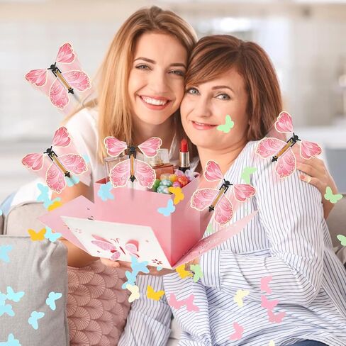 2026 Graduation Pink Hollow Explosion Gifts Box, Surprise DIY Flying Butterfly Gift Box with Butterflies and Confetti, Hollow Flower & Butterfly Pattern for Graduation, Anniversary, Wedding, Birthday Party Decor & Surprise Gifts in Saudi Arabia