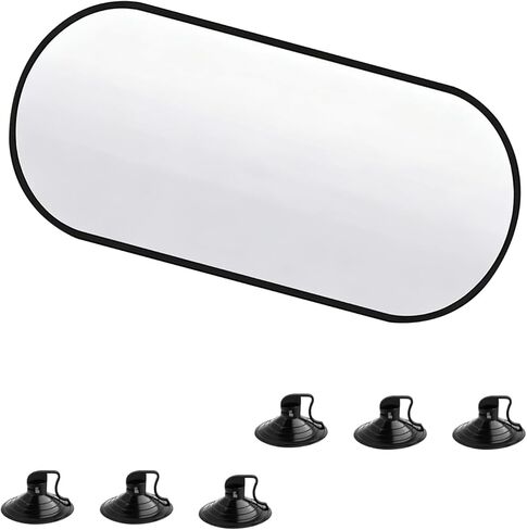 39.3"×19.6" Car Rear Window Sun Shade, Foldable Rear Windshield Sunshade with Suction Cup, Sun Protection & Heat Blocking, Titanium Silver Back Window Sun Shades for Car, Sedan, SUV in Saudi Arabia
