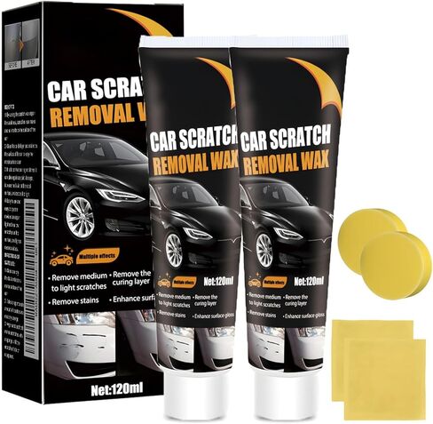 Car Scratch Removal Wax, 2026 New Upgraded scratch remover for vehicles Deep Scratches, Universal Car Paint Polishing Wax Scratch Remover with Wipe and Sponge (2Sets) in Saudi Arabia