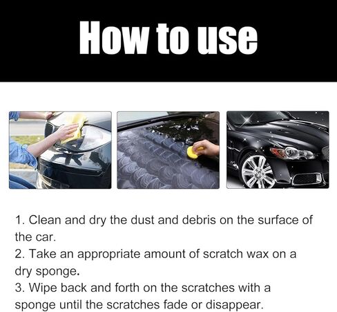 Car Scratch Removal Wax, 2026 New Upgraded scratch remover for vehicles Deep Scratches, Universal Car Paint Polishing Wax Scratch Remover with Wipe and Sponge (2Sets) in Saudi Arabia