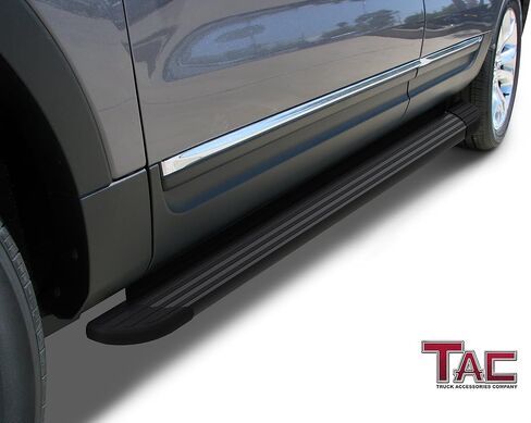 TAC Running Boards Fit 2011-2019 Ford Explorer Value Aluminum SUV Black Side Steps Nerf Bars Step Rails Running Boards Off Road Automotive Exterior Accessories (2 Pieces Running Boards) in Kuwait