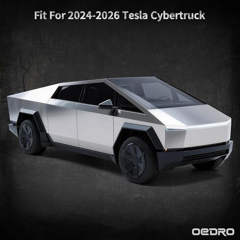 لوحات الجري OEDRO: متوافقة مع Tesla Cybertruck - قضبان خطوات جانبية سوداء مزخرفة لعام 2024-2026، قضبان Nerf للشاحنة ذات دعامات خارجية، فولاذ شديد التحمل in Kuwait